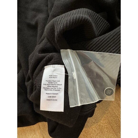 Talbots NWT Black Cardigan Cotton Blend Gold Buttons Size XL - Picture 7 of 7